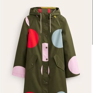 Boden Women's Polka Dot Hooded Waterproof Rain Jacket - Multicolor